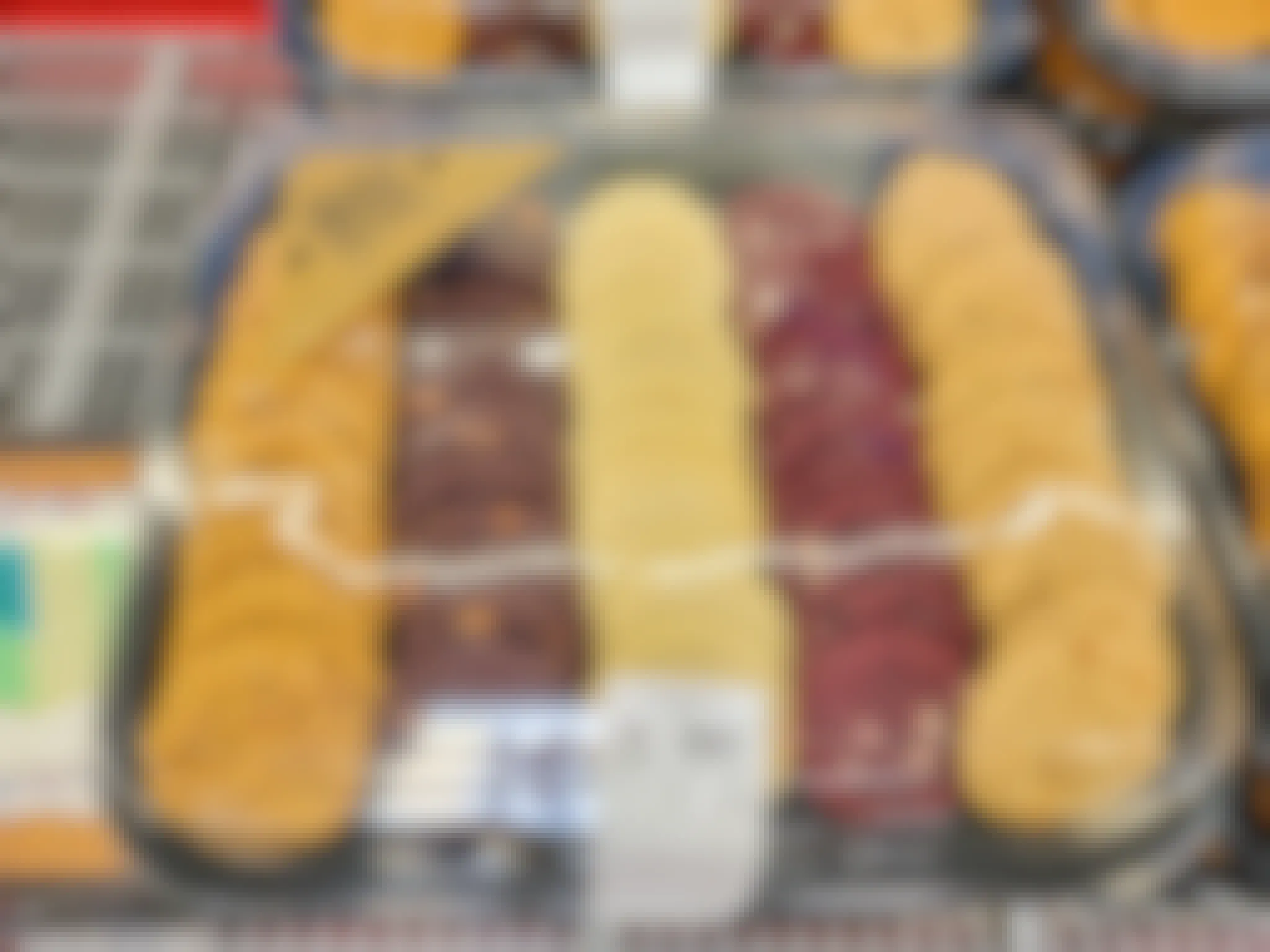 a tray of seasonal flavored cookies