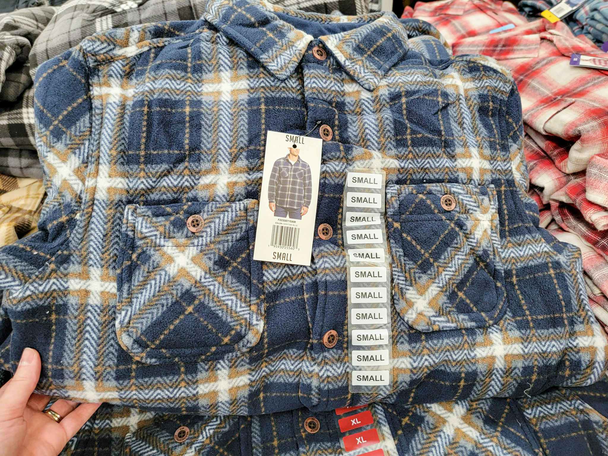 a blue plaid mens shirt