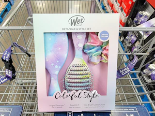 wet brush detangle and style kit in a cart