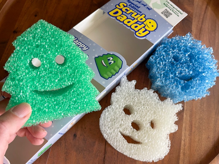 Three holiday edition scrub daddy scrubbers