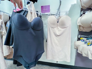 womens shapewear on a rack