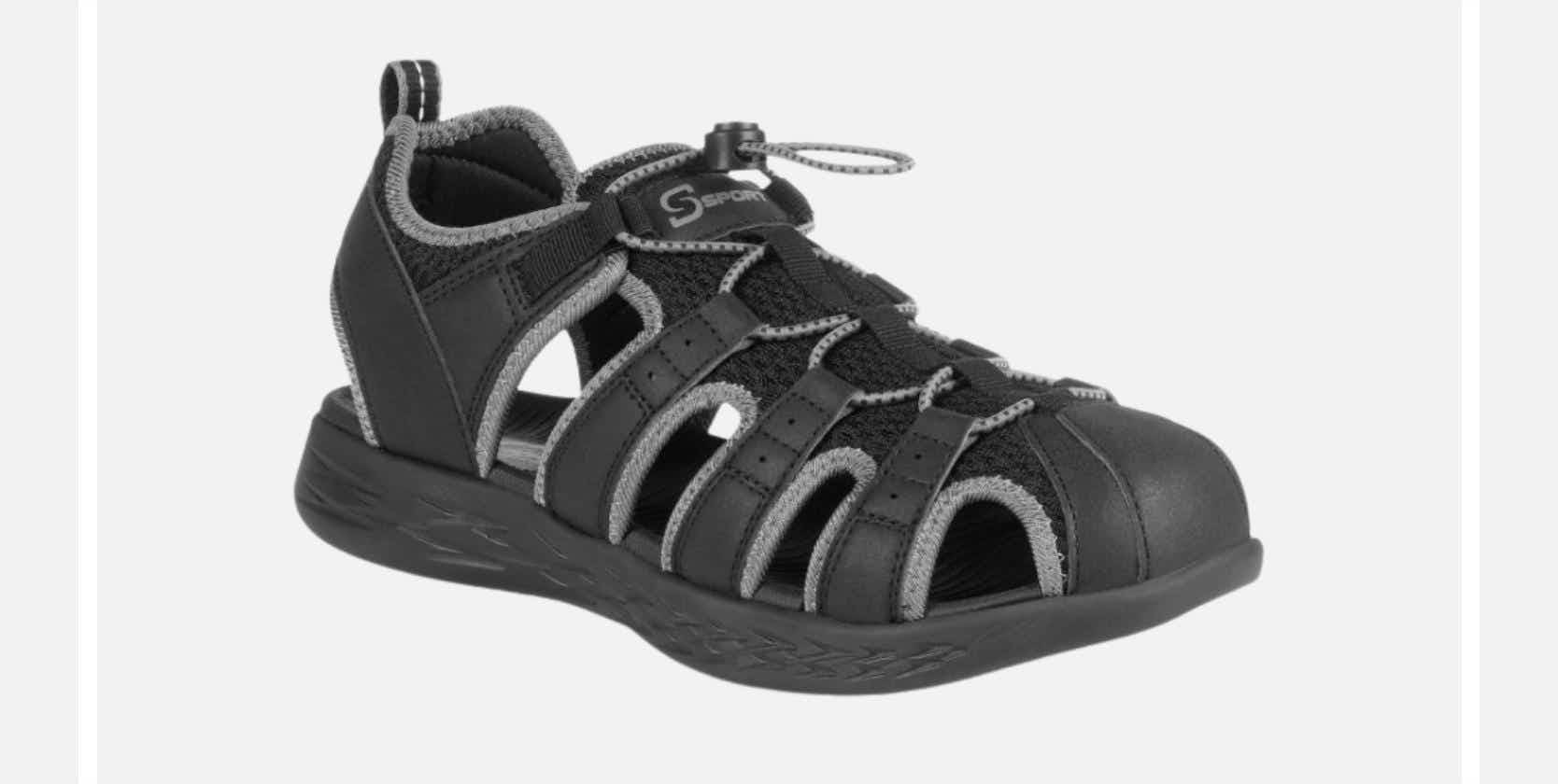 skechers black hiking sandal