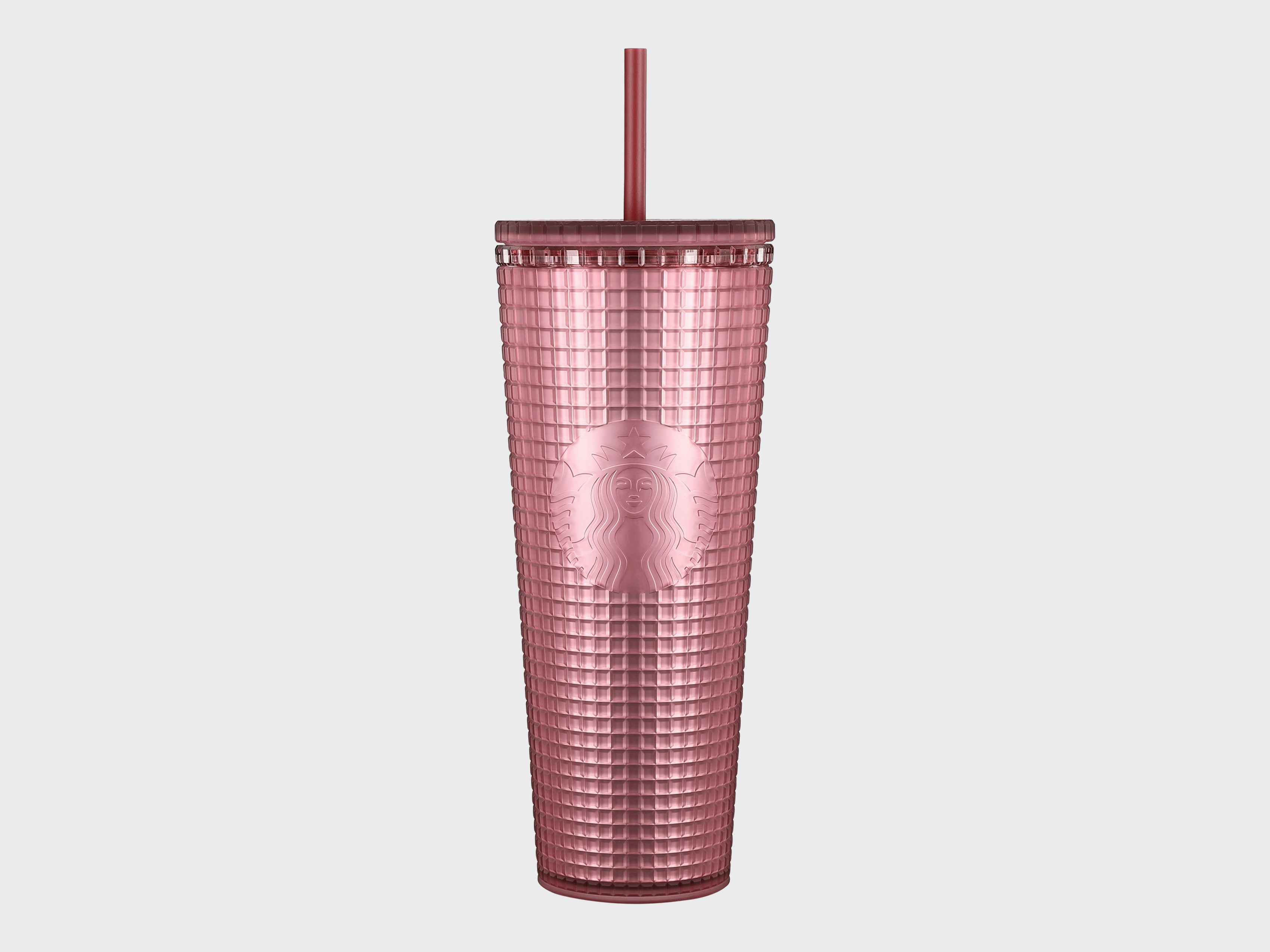 a starbucks ruby grid cold cup