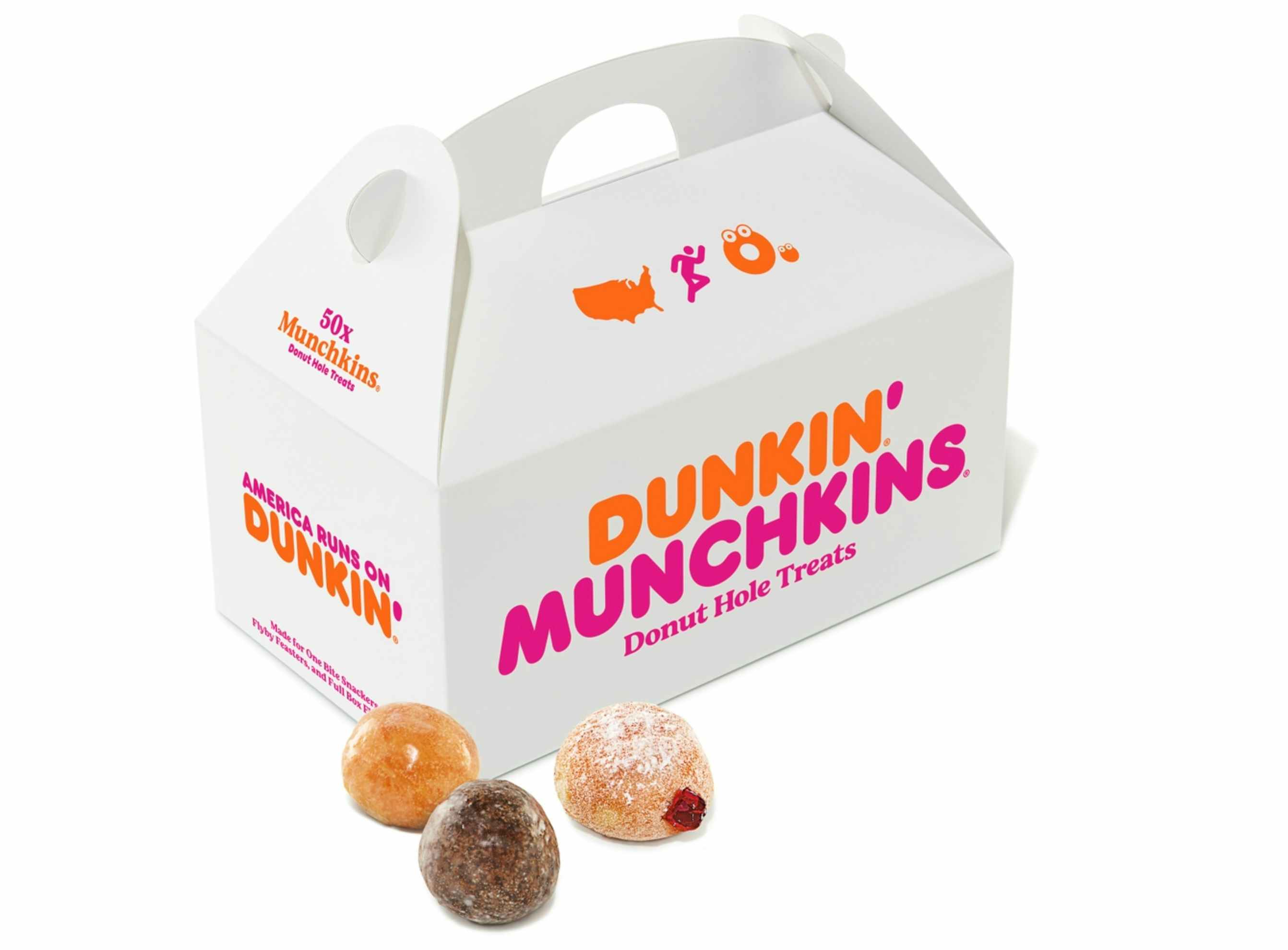 dunkin' donut hole munchkins treats and box