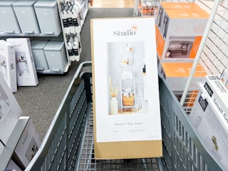 a 5-tier bath tower in a shopping cart