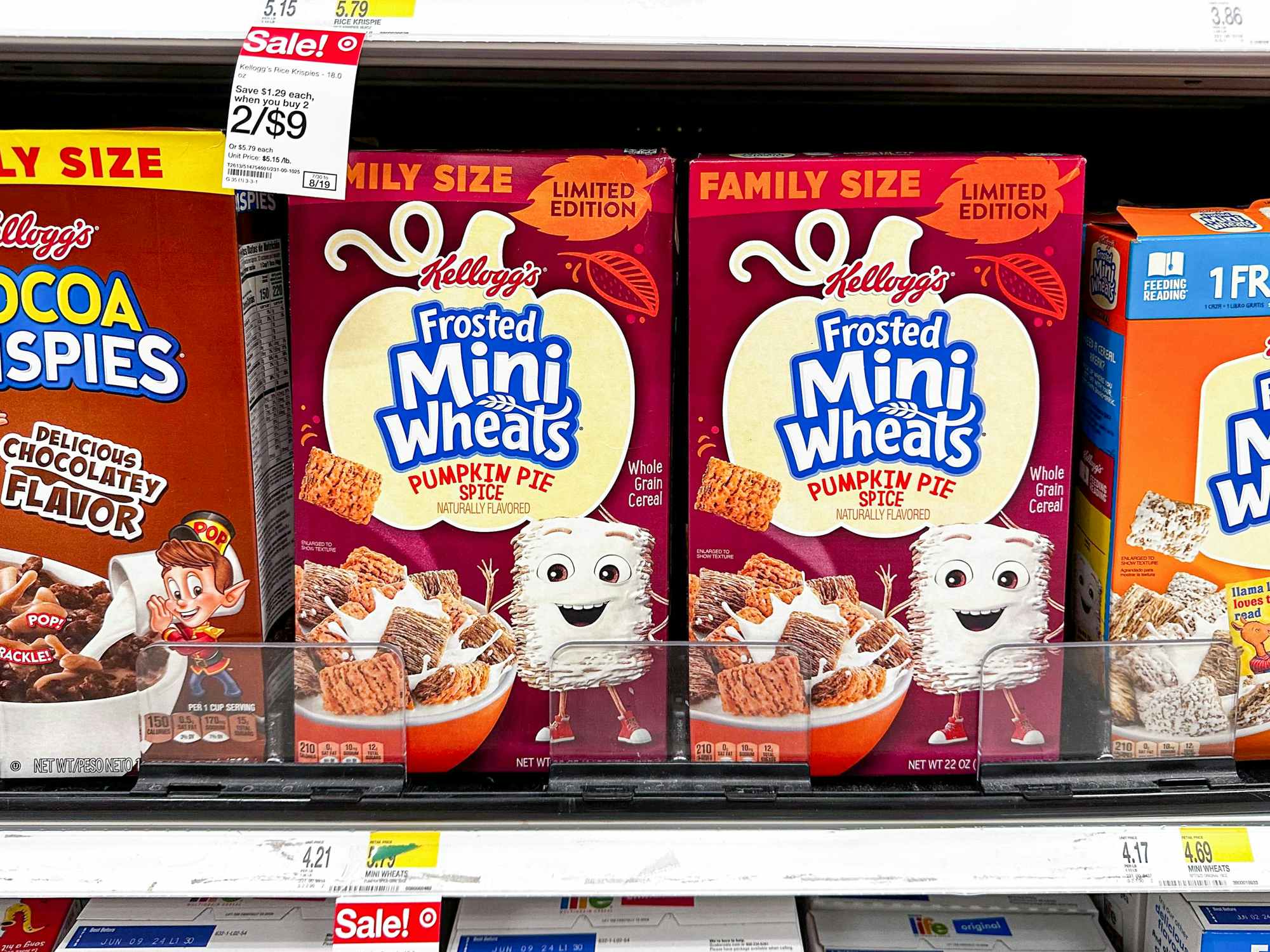 pumpkin spice Frosted Mini Wheats cereal at Target