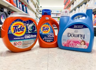tide and downy in an aisle at target
