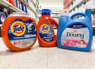 tide and downy in an aisle at target
