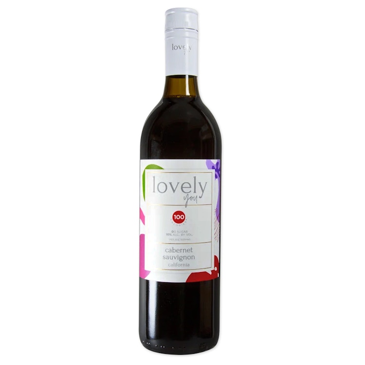trader joe's lovely you cabernet sauvignon wine bottle