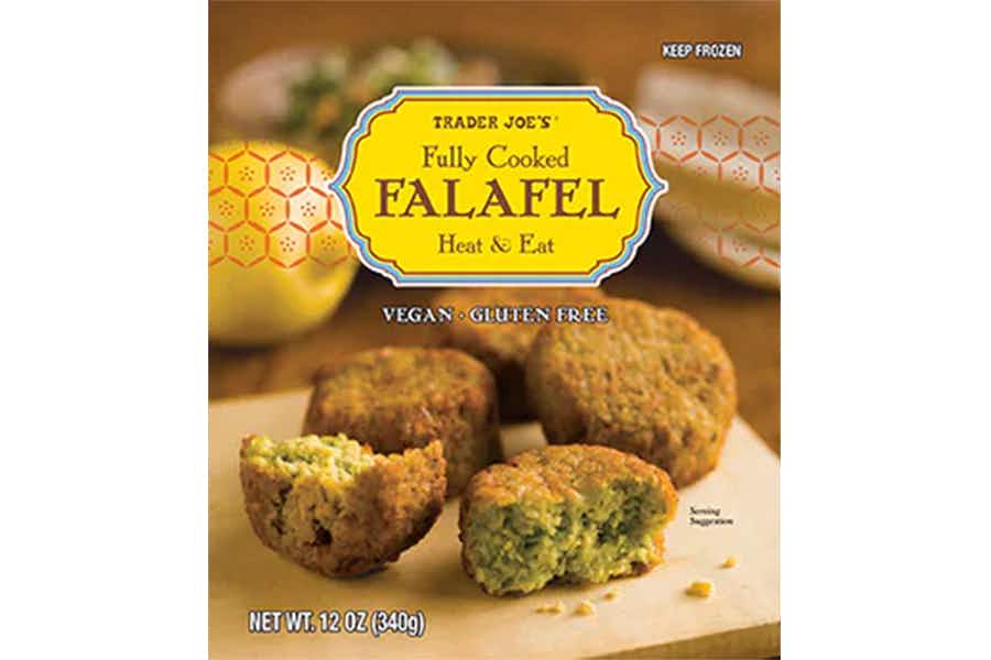 a package of the recalled Trader Joe's fully cooked falafel