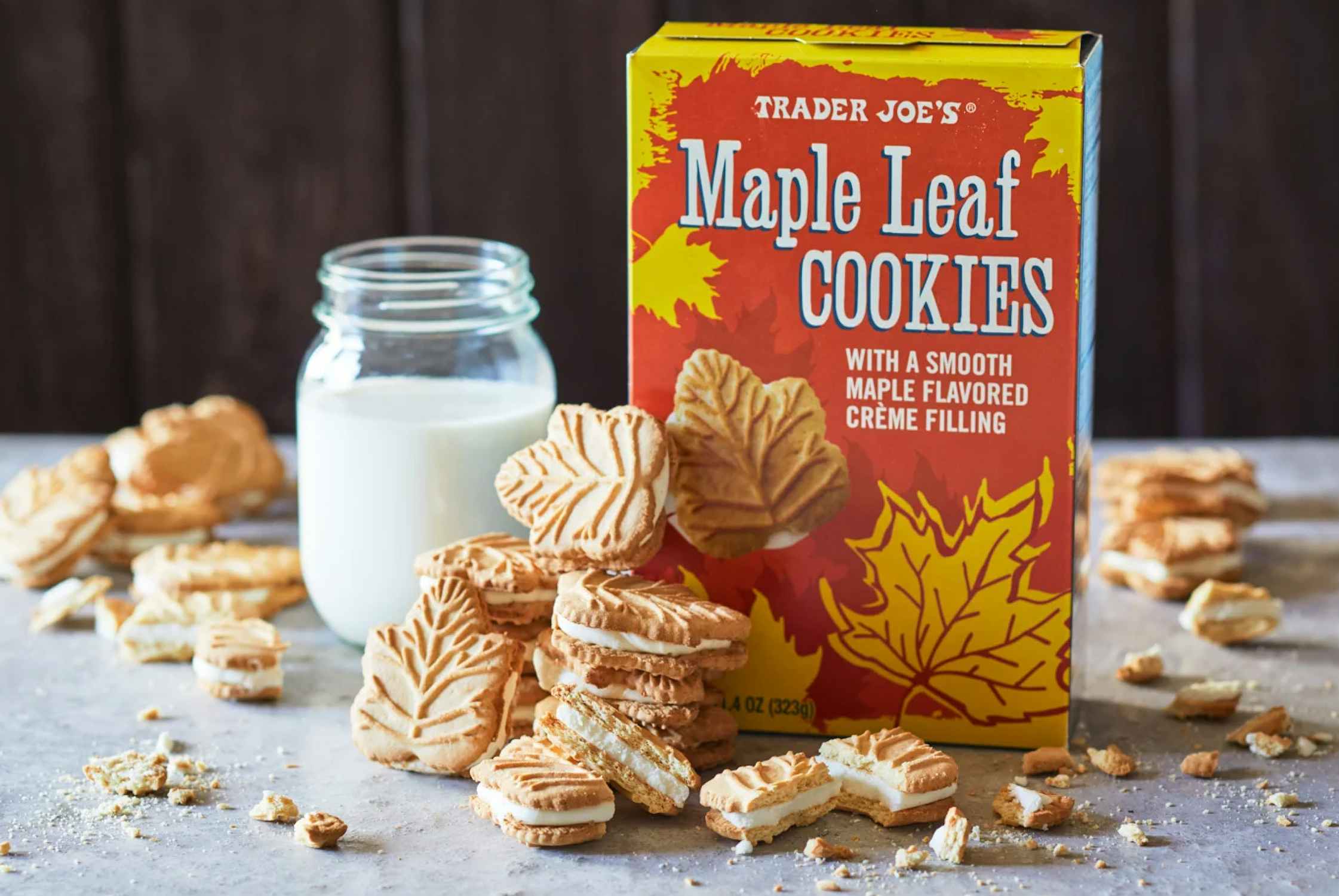 trader joes maple leaf cookies