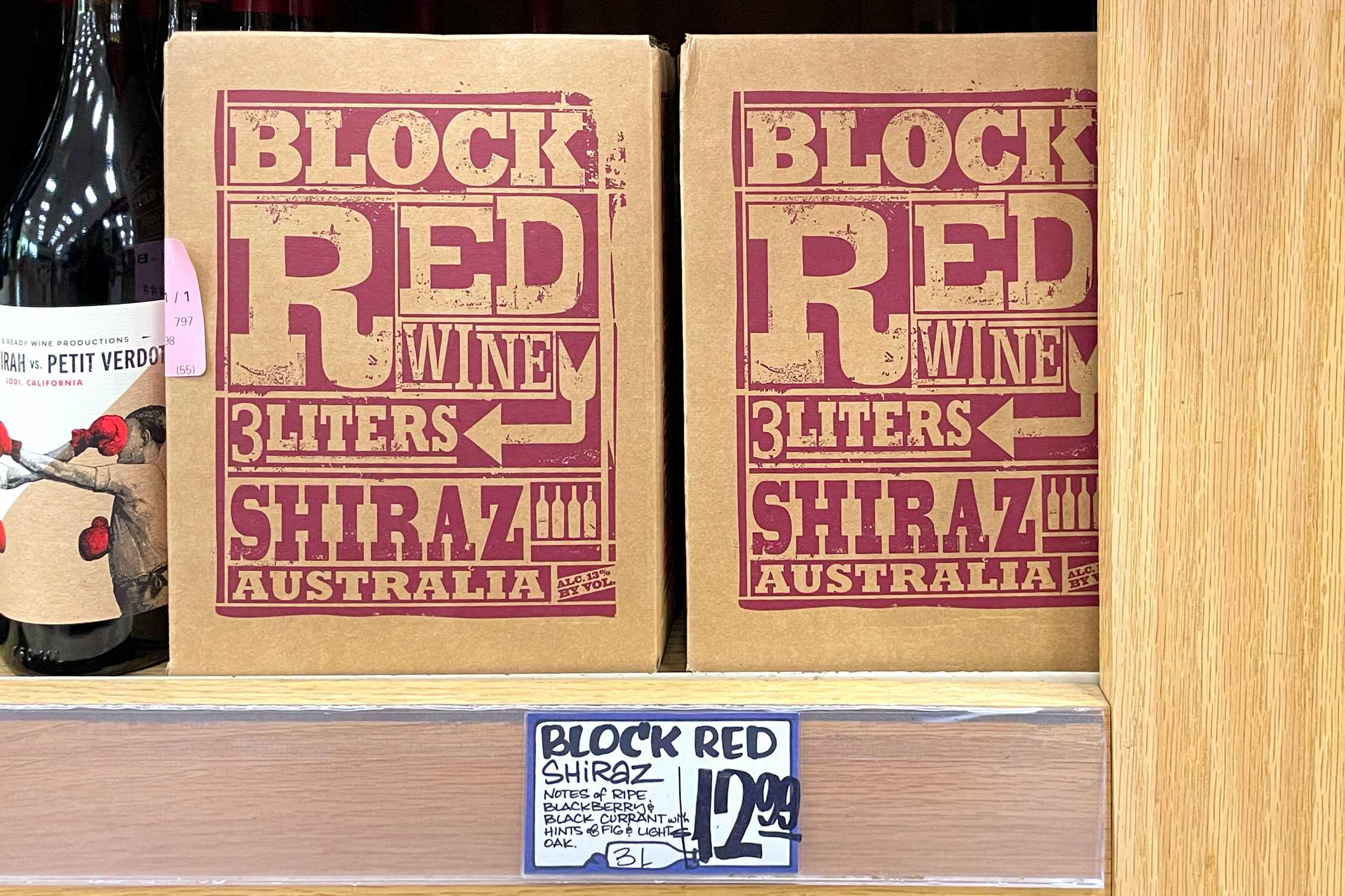 trader joe's block boxed red shiraz wine