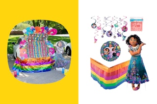 a trunk or treat idea with an Encanto theme and supplies