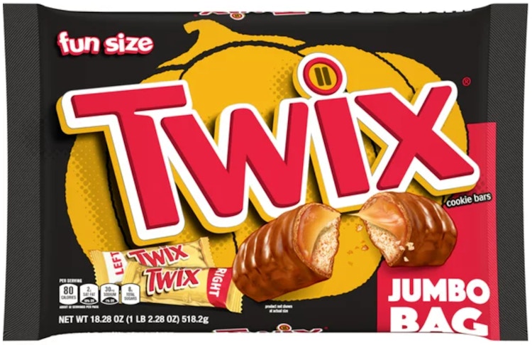 Twix fun size candy bar bag
