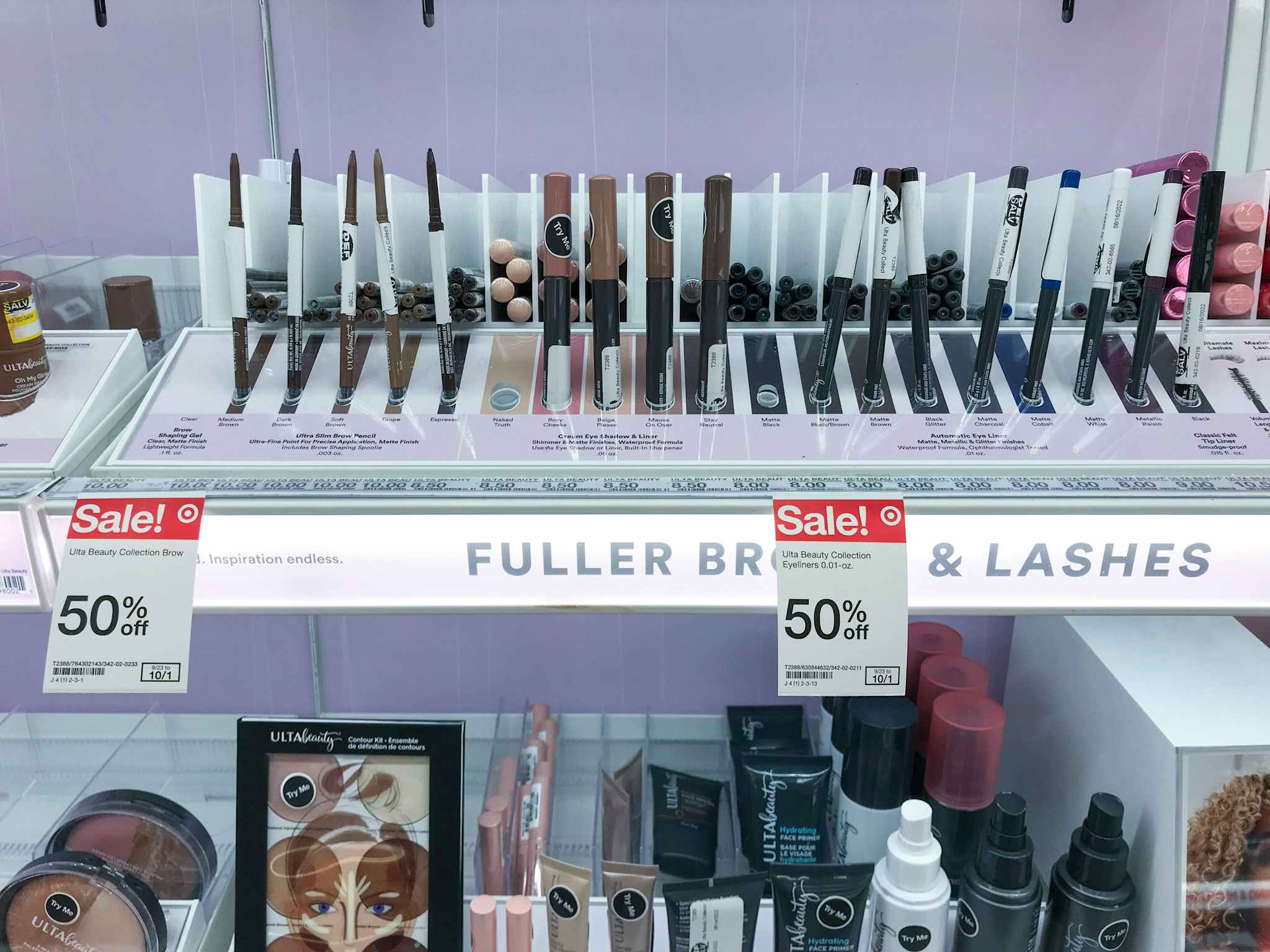 ulta beauty collection eyeliner on a shelf at target