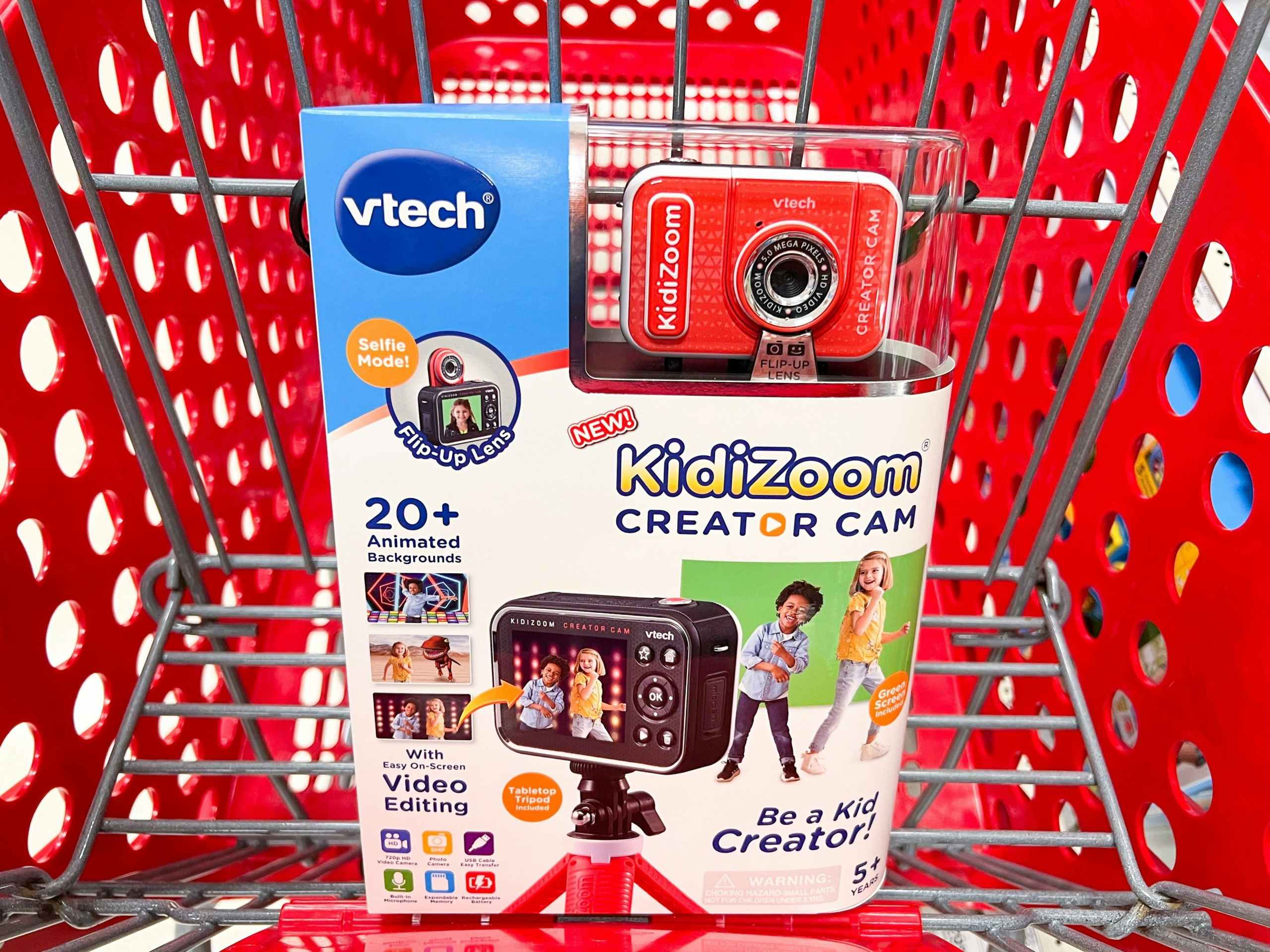 vtech kidizoom creator cam in a target cart