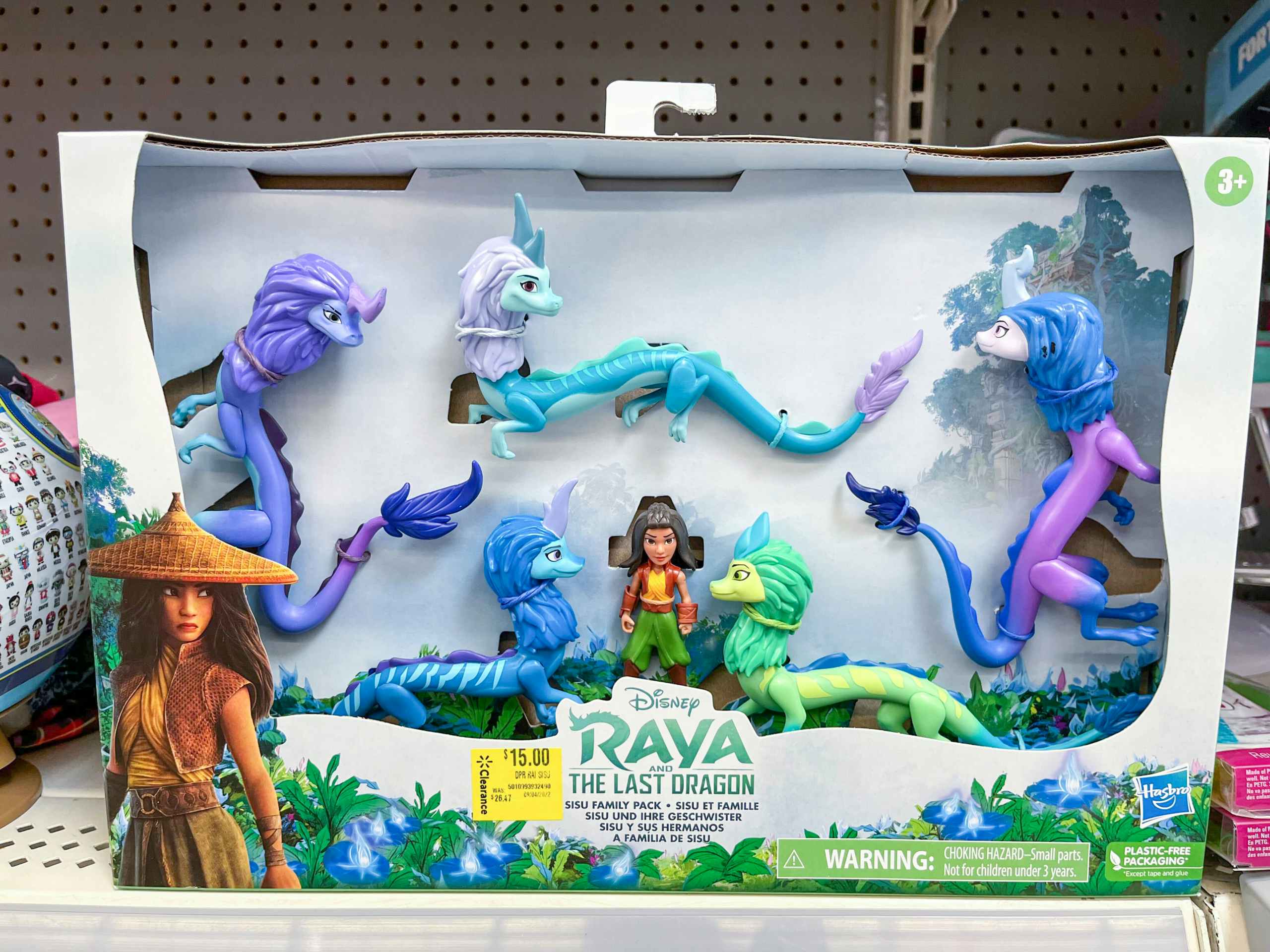 Raya and the Last Dragon action figure toys on shelf