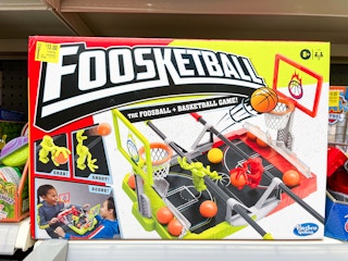 Foosketball box on shelf