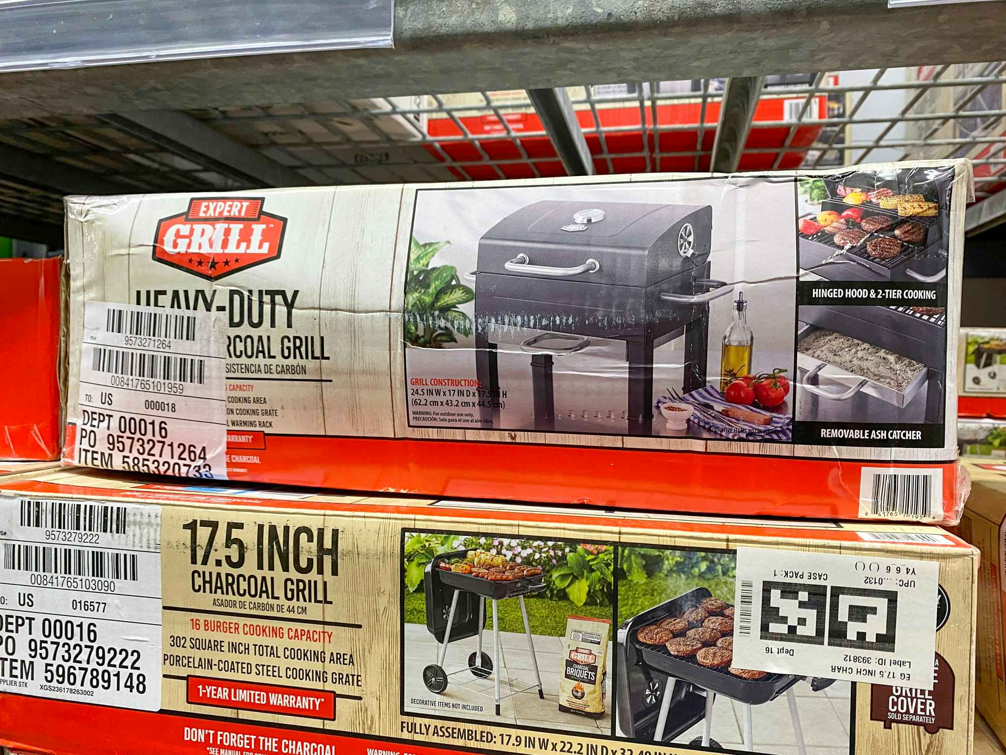 expert grill heavy duty 24 inch charcoal grill on walmart shelf