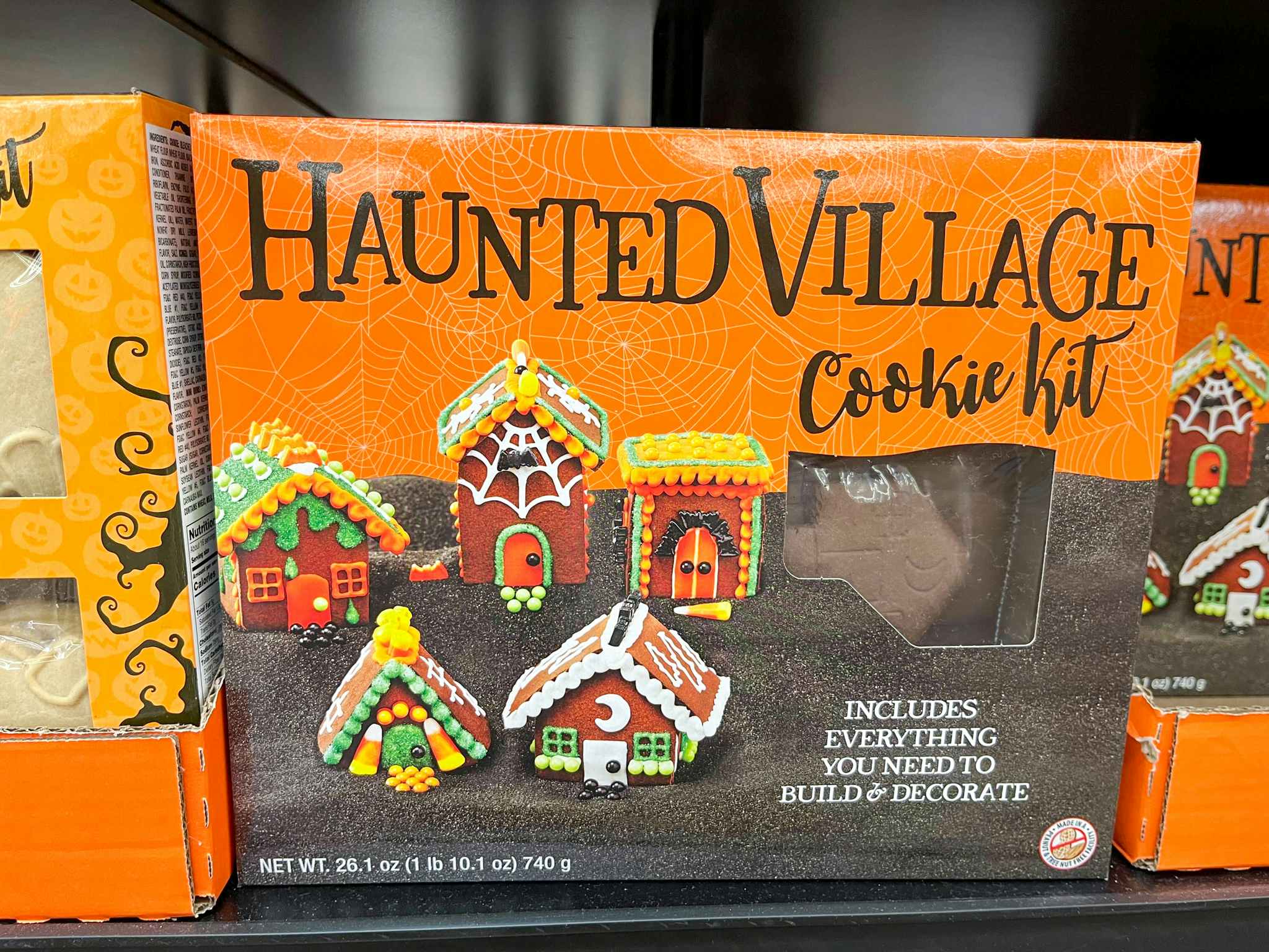 halloween haunted village halloween cookie kit on walmart shelf