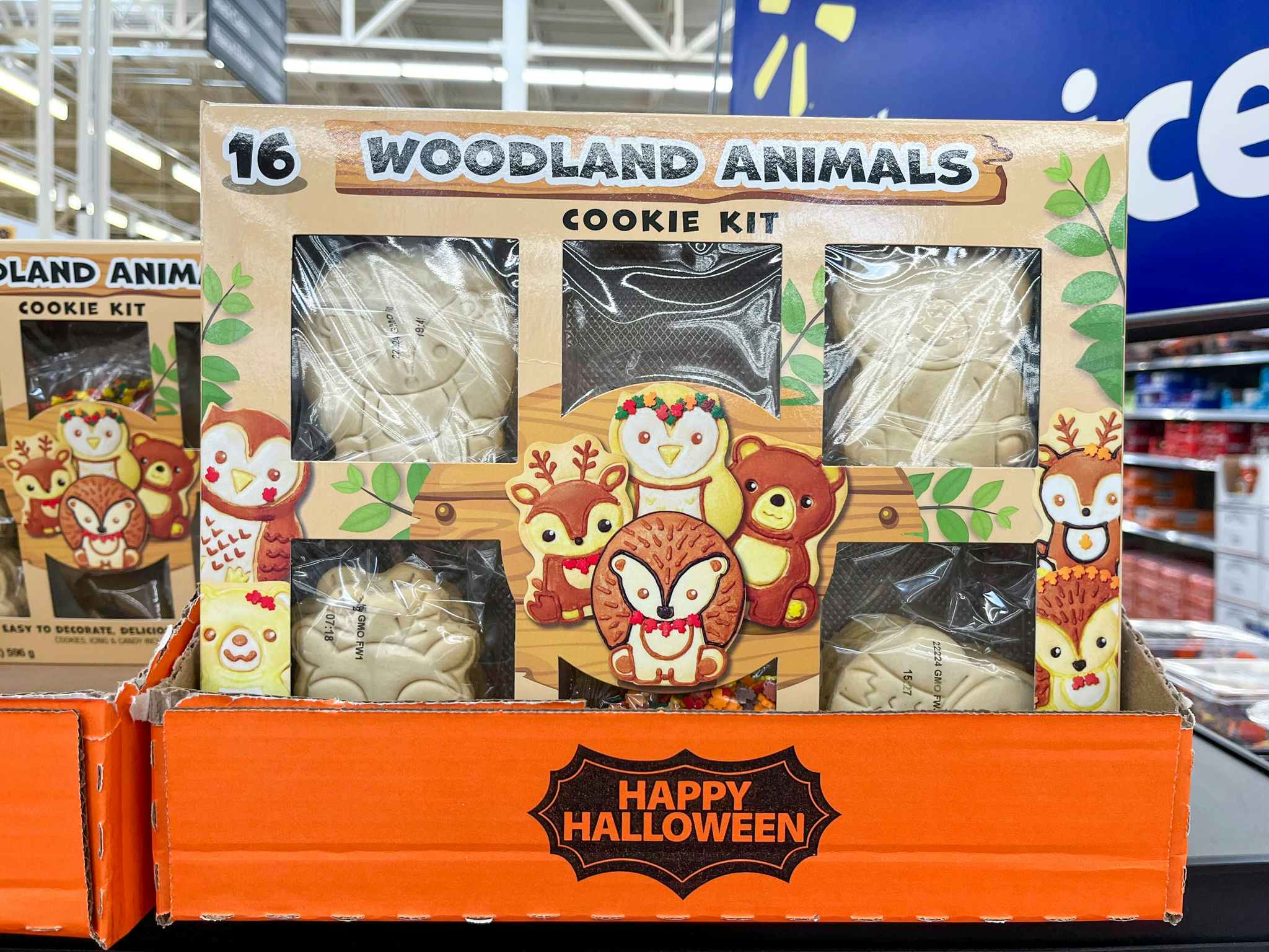 halloween woodland animals cookie kit on walmart shelf