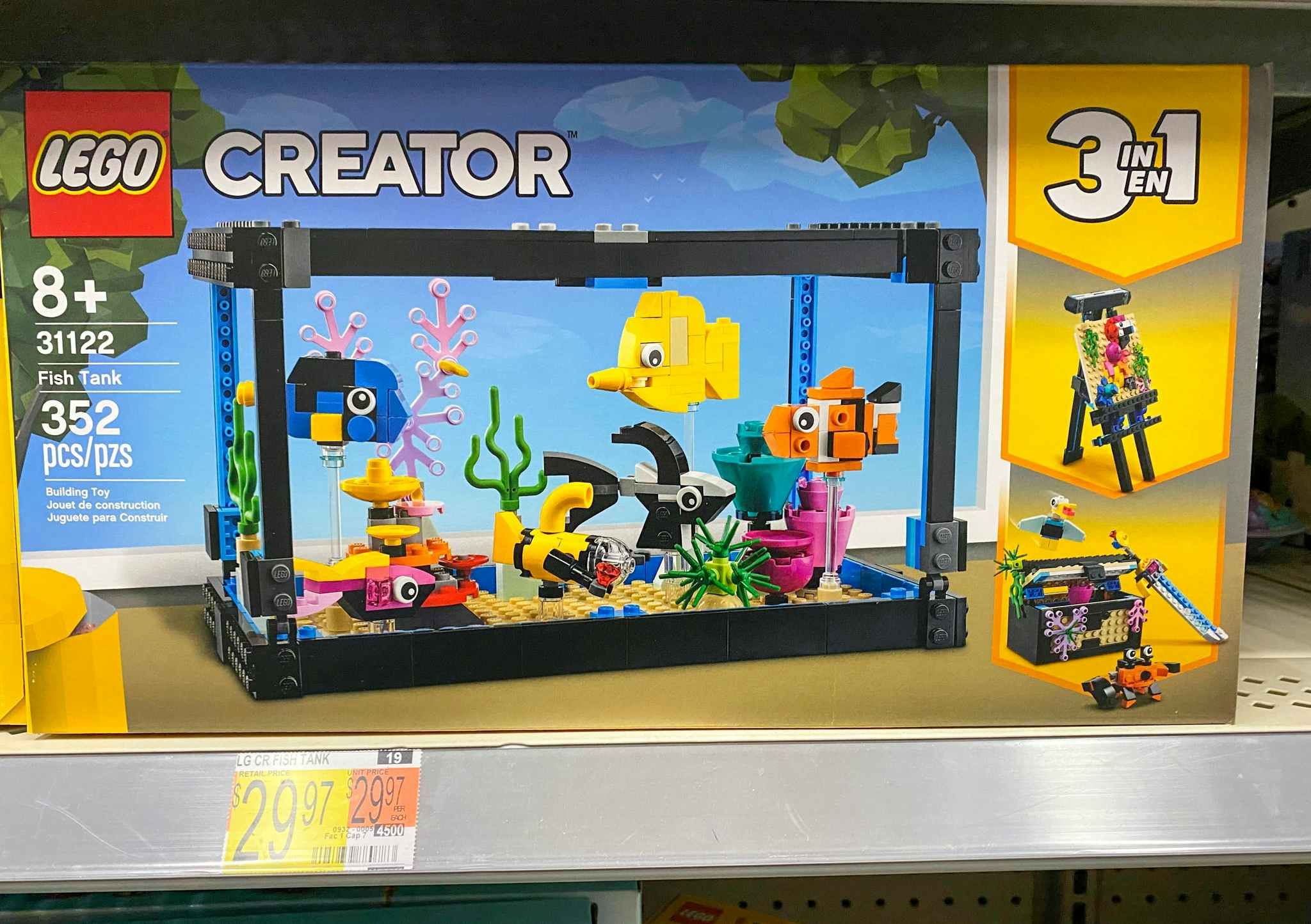 lego creator fish tank on walmart shelf