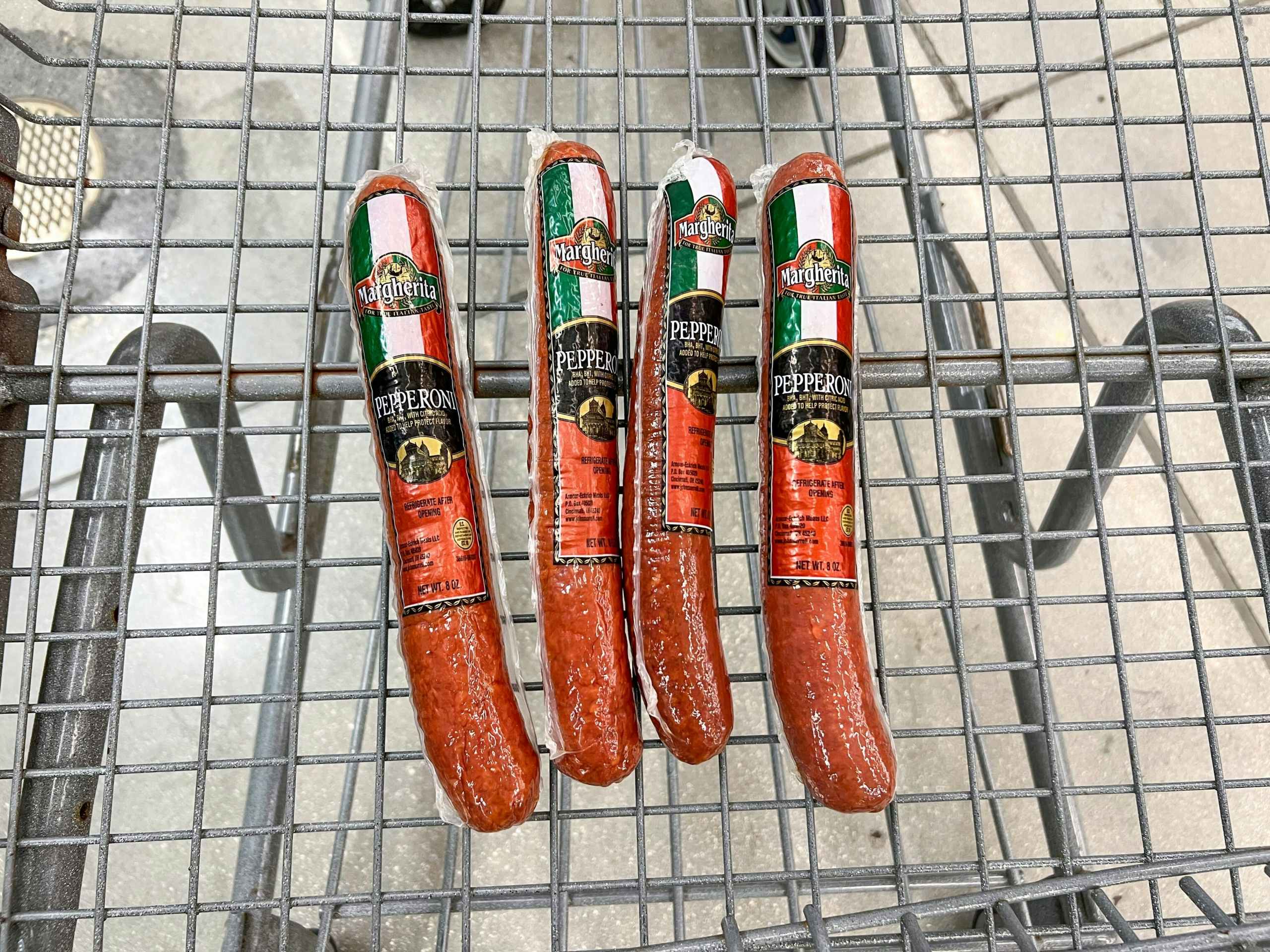 margherita pepperoni logs in walmart cart