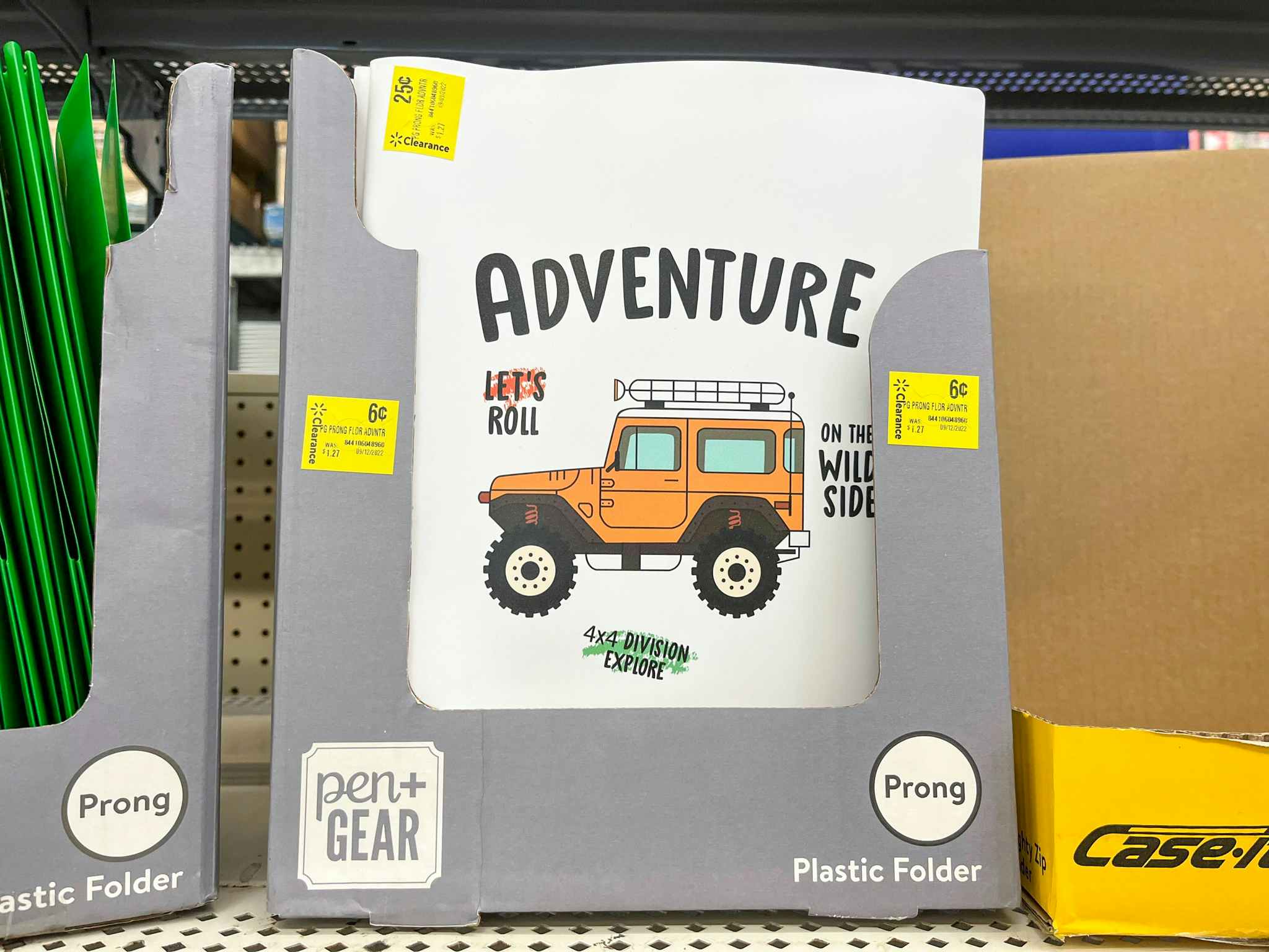 pen + gear jeep folder on walmart shelf