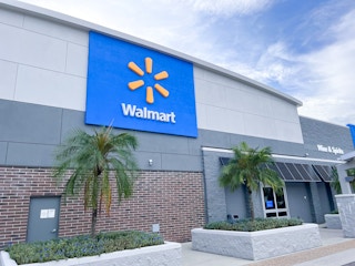 A Walmart storefront.