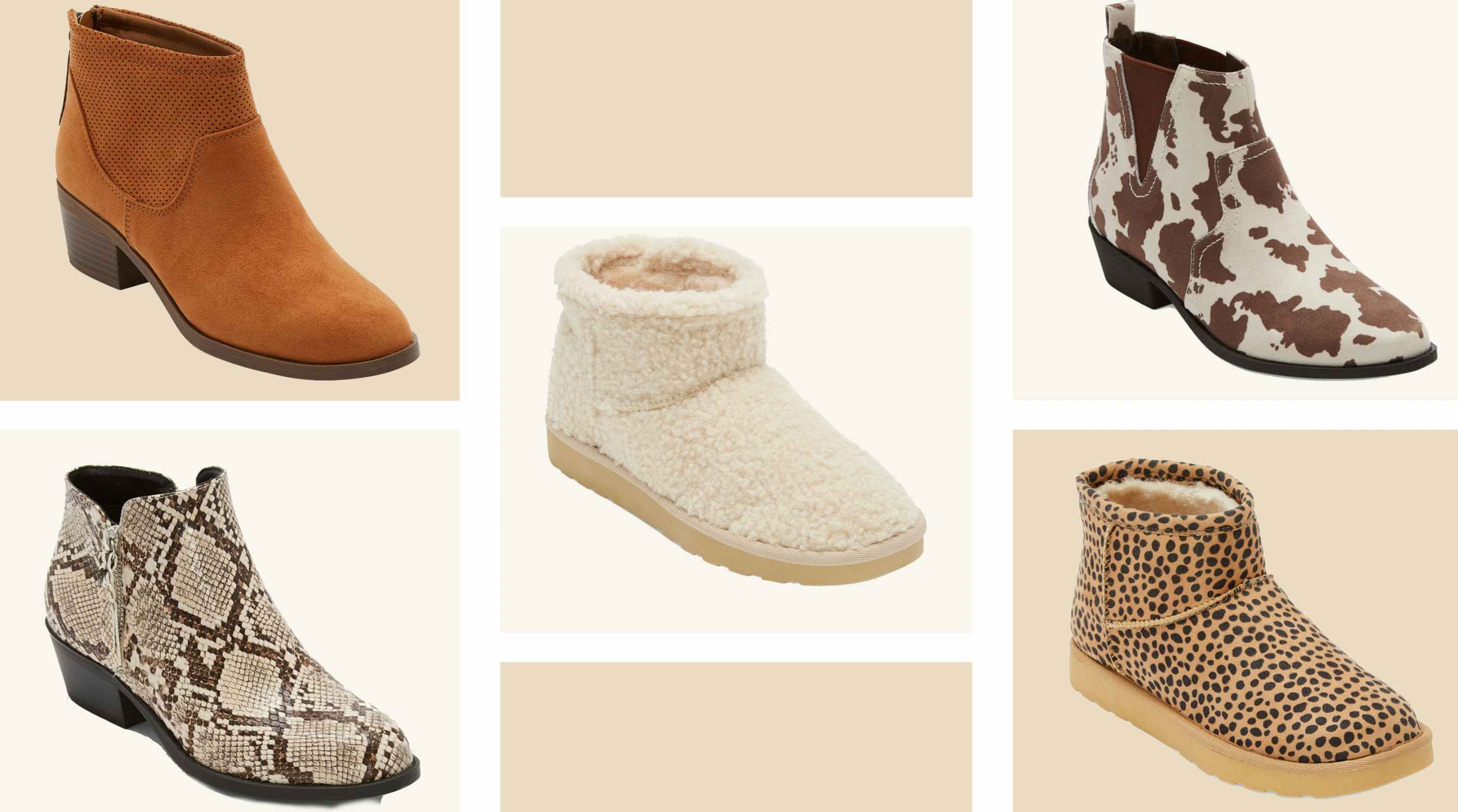 collage of womens boots