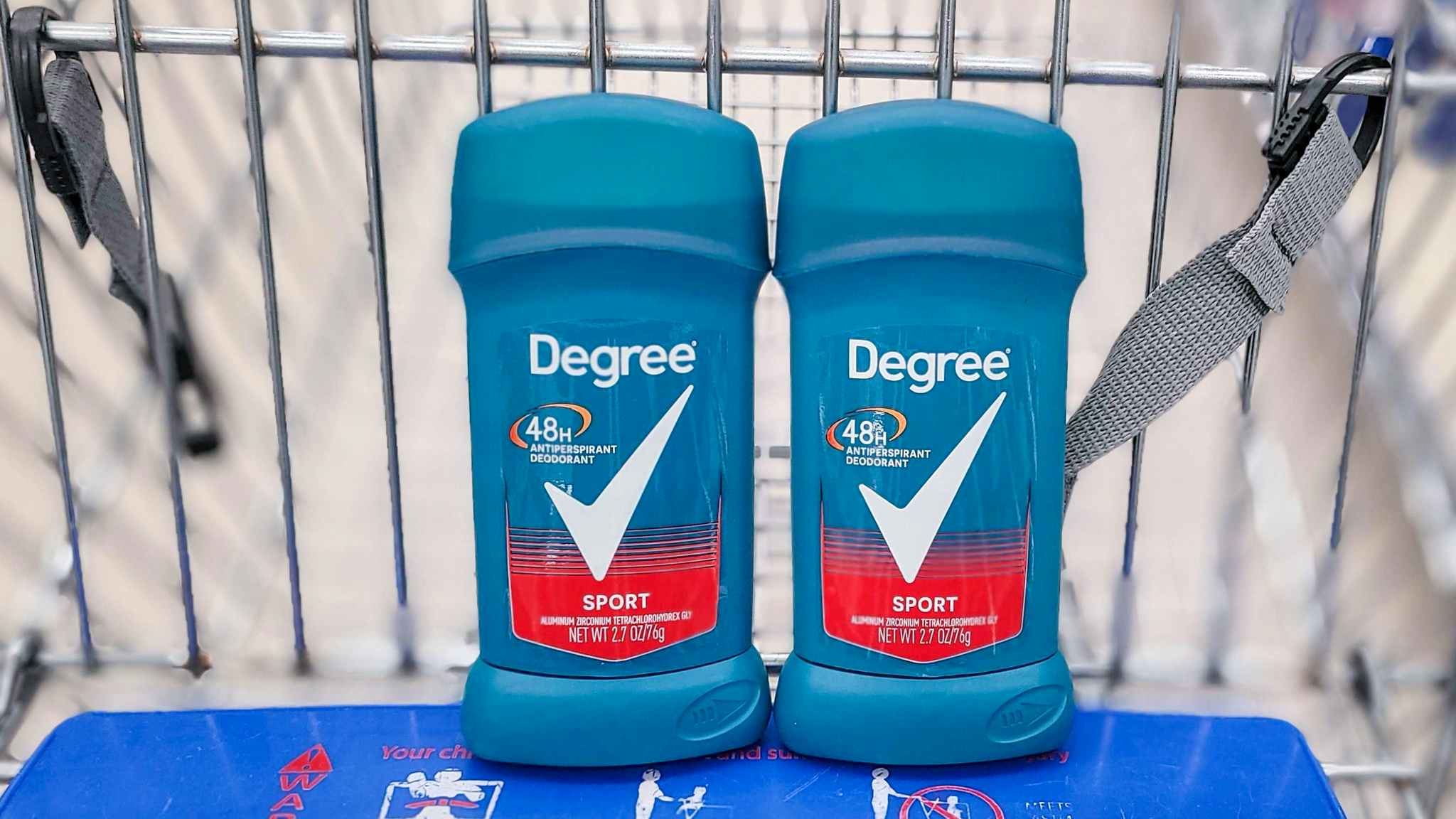 two degree deodorant sticks in shopping cart