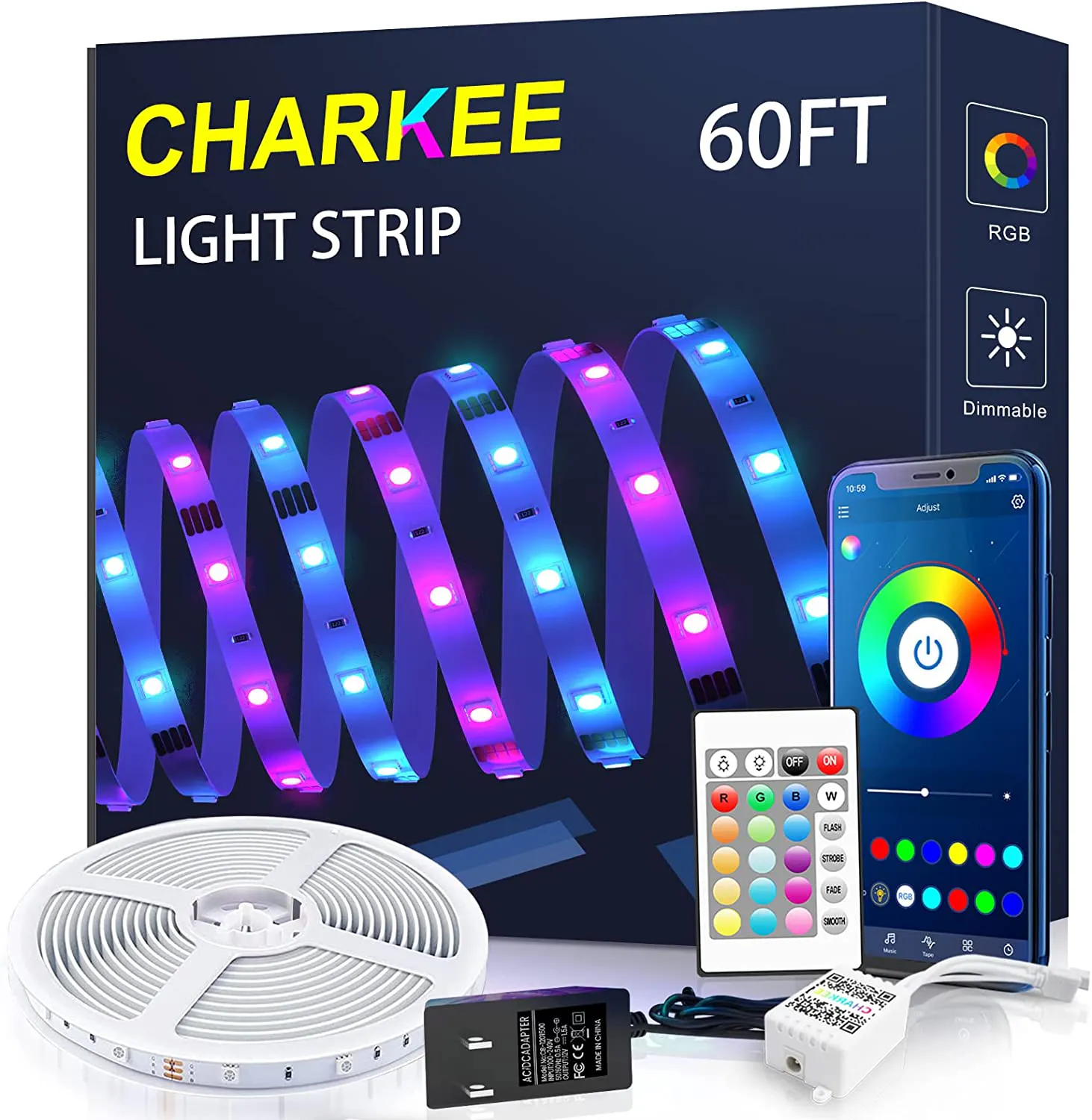 60-Foot LED Strip Lights With Bluetooth, Just $9.97 on Amazon - The Krazy  Coupon Lady