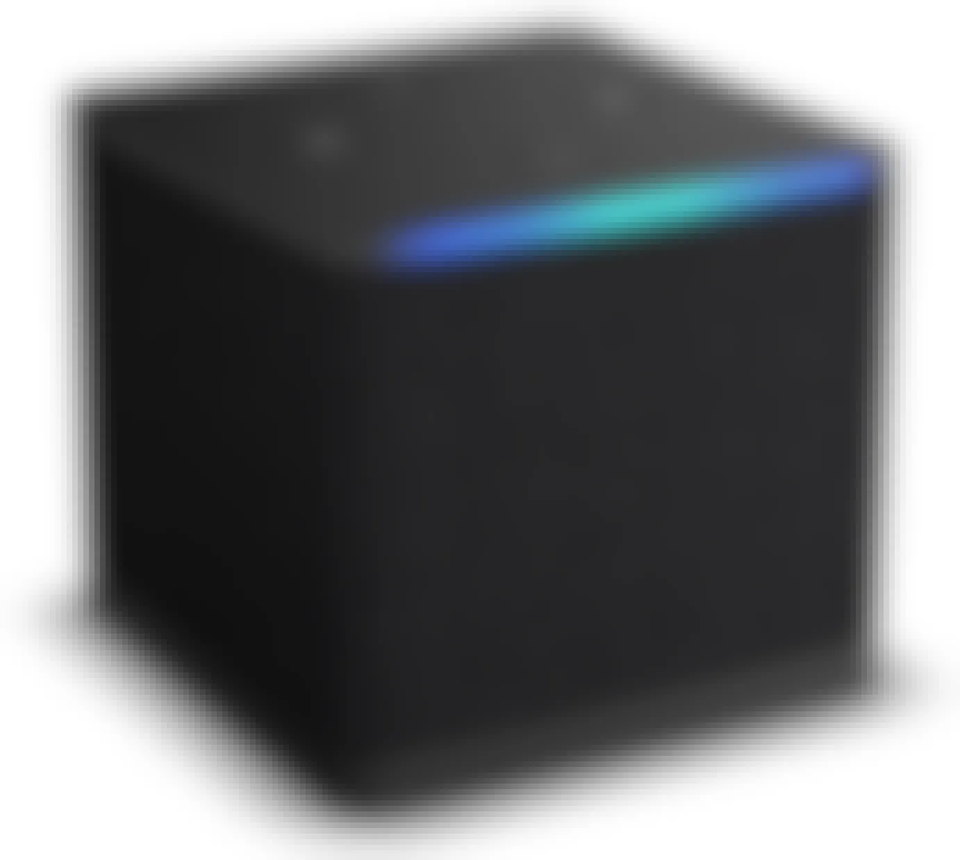 A Amazon 2022 Fire TV Cube on a white background