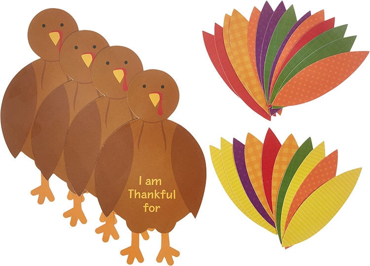 amazon product of a thankful diy paper turkey craft
