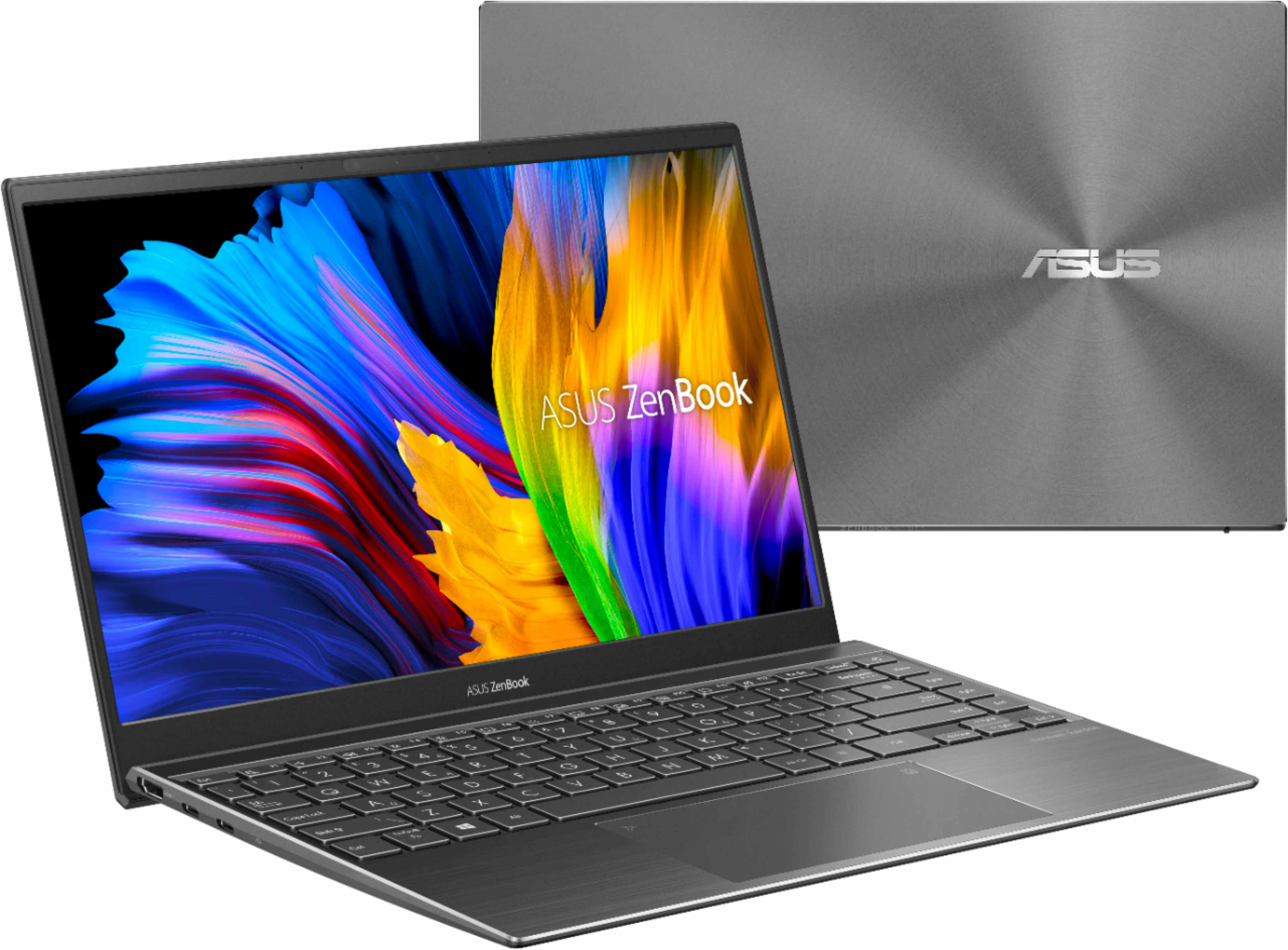 A ASUS Zenbook 5500U on a white background