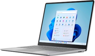 A Microsoft Surface Go 2 laptop on a white background.