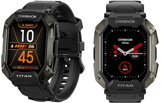 best cheap smartwatch - A Carbinox Titan smartwatch on a white background