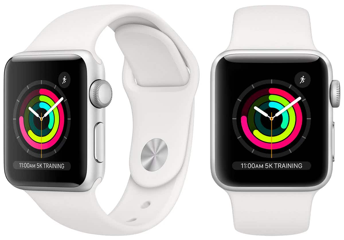 best cheap smartwatch - An Apple Watch 3 on a white background