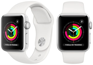 best cheap smartwatch - An Apple Watch 3 on a white background
