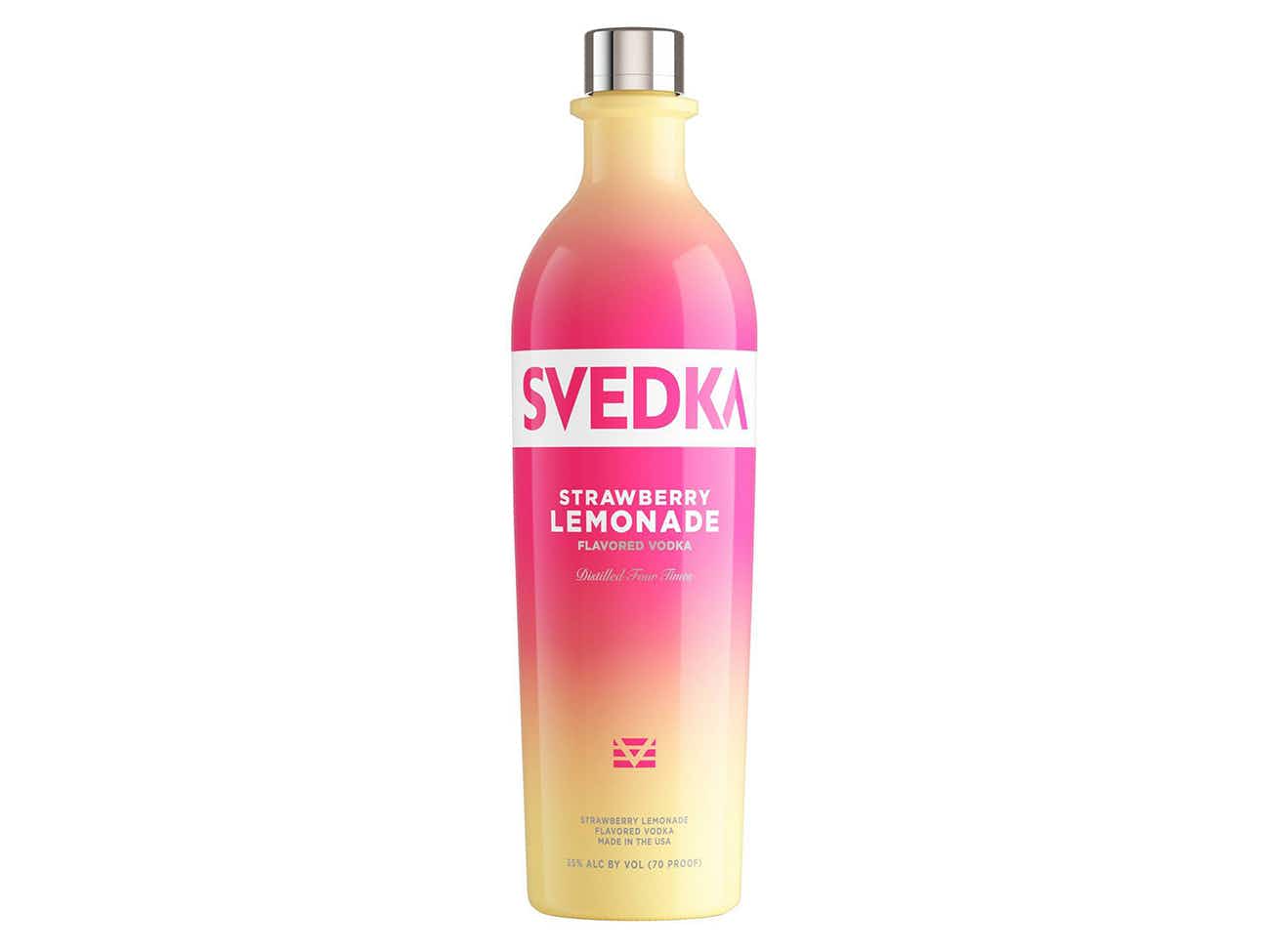 best cheap vodkas - svedka strawberry lemonade flavored 70 proof vodka bottle