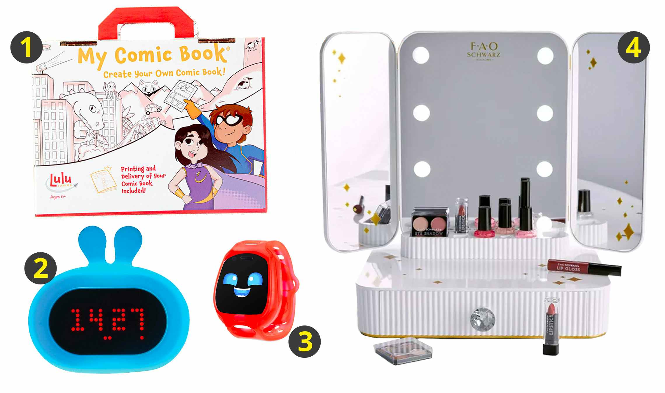 best gifts under 50 - A numbered composite of kids toys