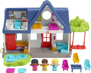A Fisher-Price Little People Play House on a white background