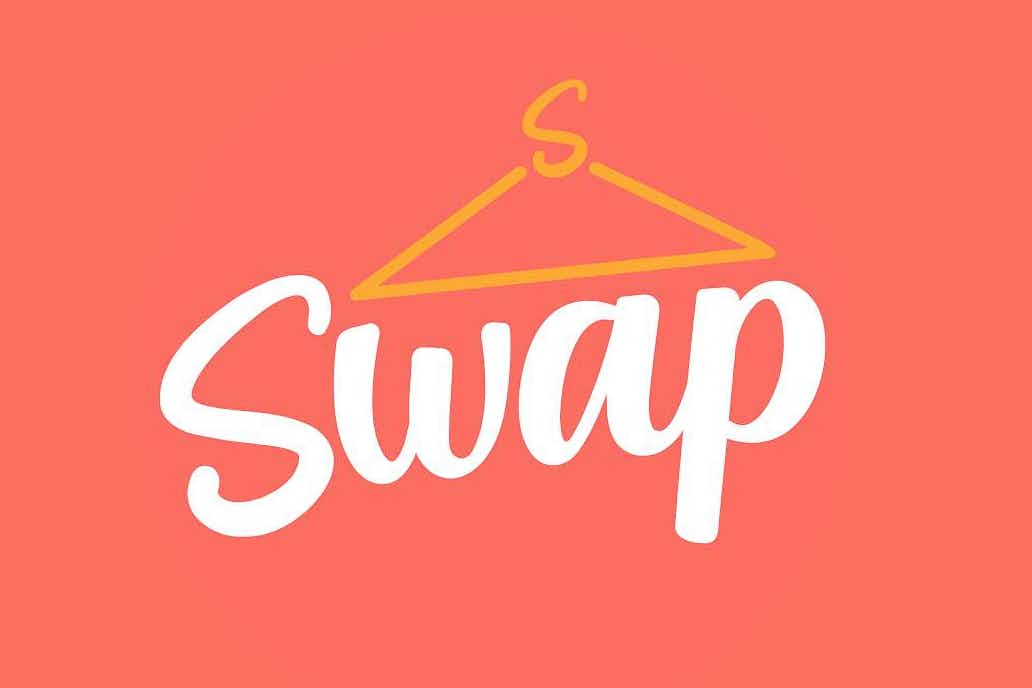 The Swap.com logo on a pink background.