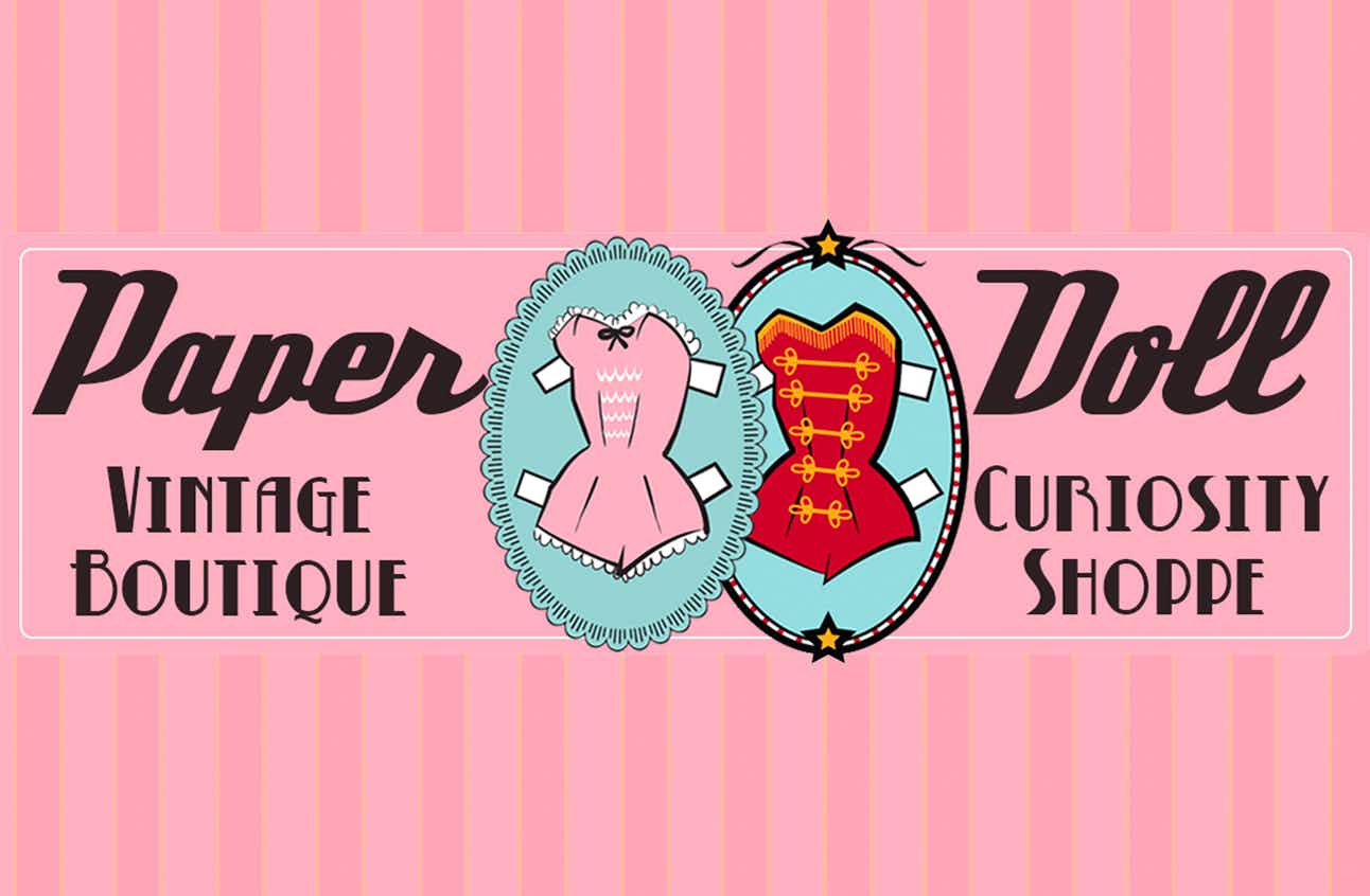 The Paper Doll Vintage Boutique shoppe banner
