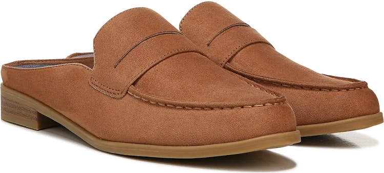 A pair of Dr. Scholl's Rate Mules on a white background.