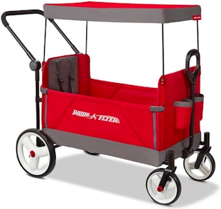 A Radio Flyer stroller wagon on a white background
