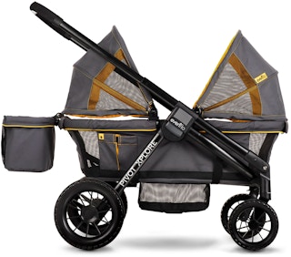 An Evenflo Pivot Xplore stroller wagon on a white background