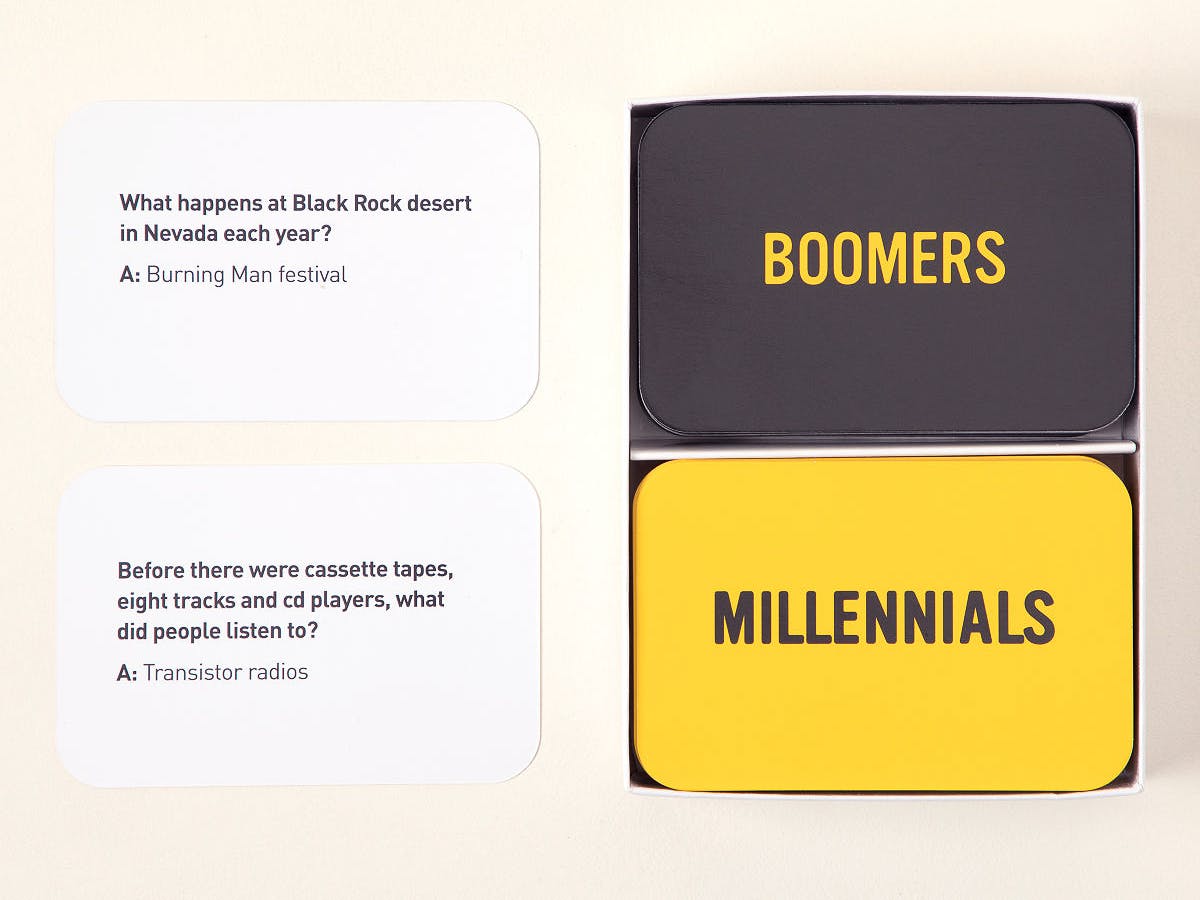 The Best White Elephant Gifts In 2022 For Anyone In Your Life The   Best White Elephant Gifts Under 30 Millennial Vs Versus Boomers Trivia Card Game Uncommongoods 1666798074 1666798075 