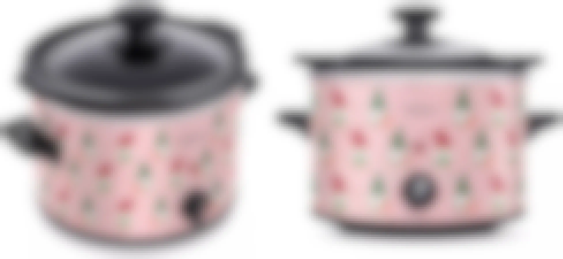 best white elephant gifts - A Bella Mini slow cooker with a Pink Gnome pattern on a white background