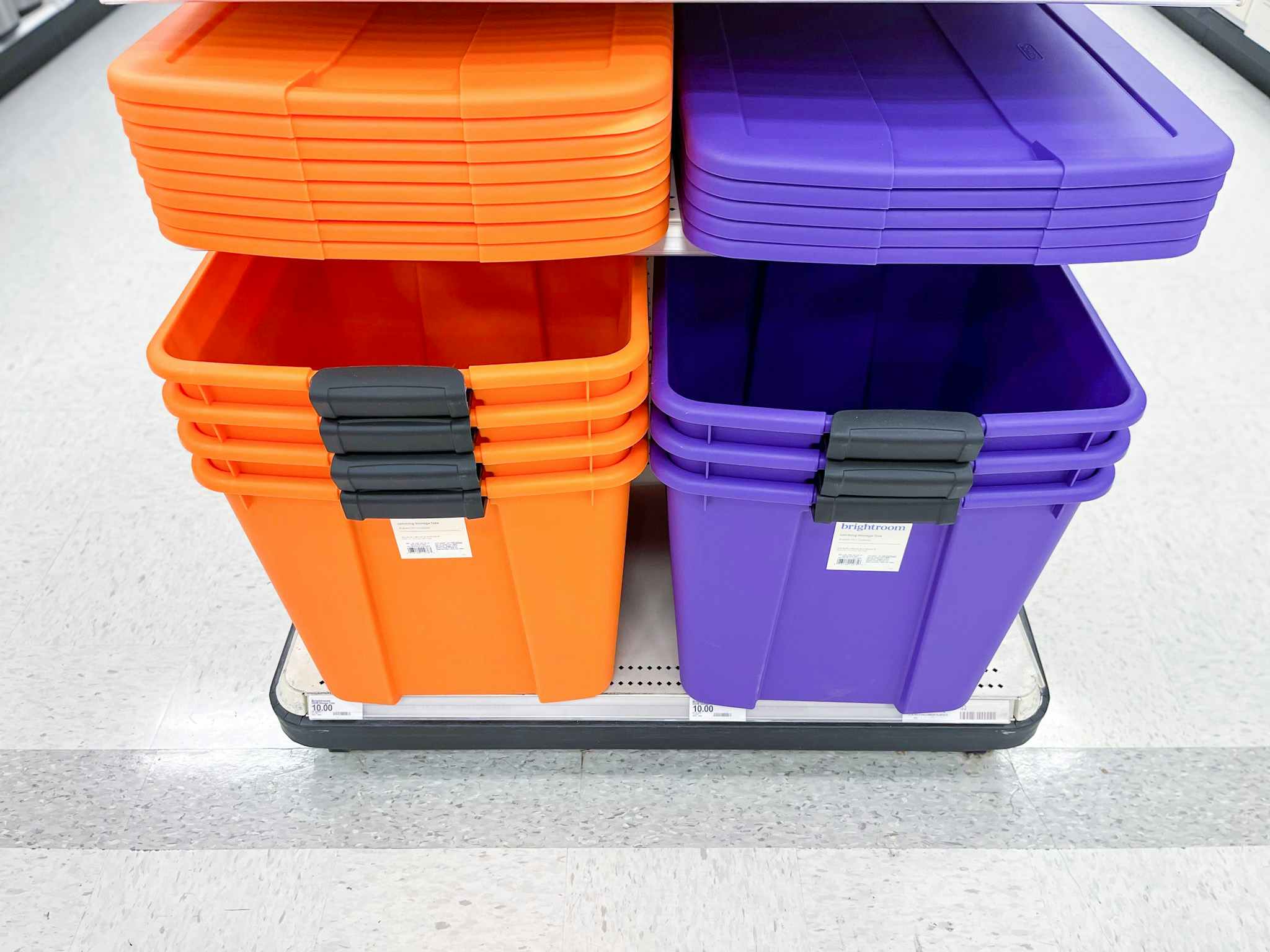 brightroom large halloween storage totes on a target shelf